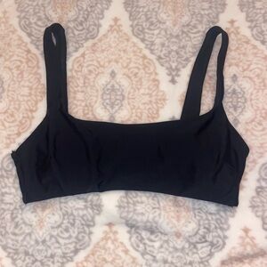 Aerie black scoop neck bikini top medium